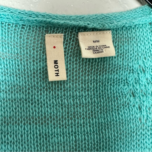 Anthropologie Moth Tonal Tide Cardigan Ombre Blue Size M - Picture 3 of 7